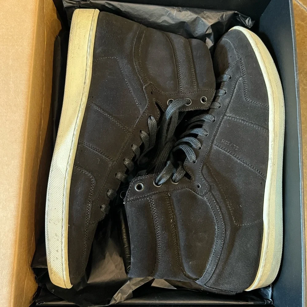 Saint Laurent black mid top sneaker - Picture 5 of 7